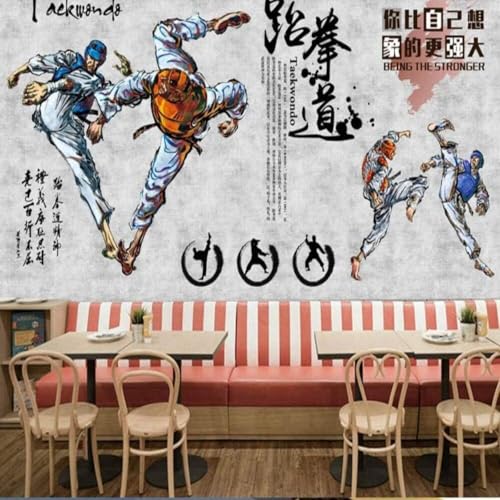 Papel Pintado de Taekwondo para Gimnasio en Casa y Zona de TV 2