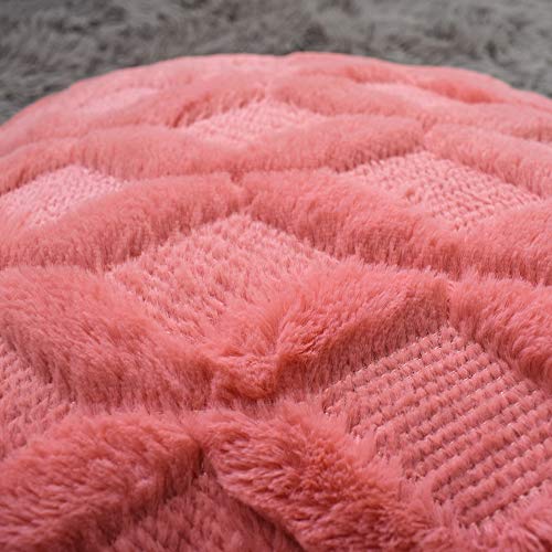 Hoplee Pack Of 2 Soft Short Wool Coral Throw Pillow Covers 20X20 Fuzzy Boho Throw Pillow For Couch Sofa Bedroom Chair 20X20 Inches #TOP6
