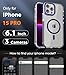 DEERLAMN Strong Magnetic Case for iPhone 15 Pro 6.1-Inch,[Compatible with Magsafe] Clear Slim Shockproof Protective Phone Cover for Women Men-Transparent+Purple