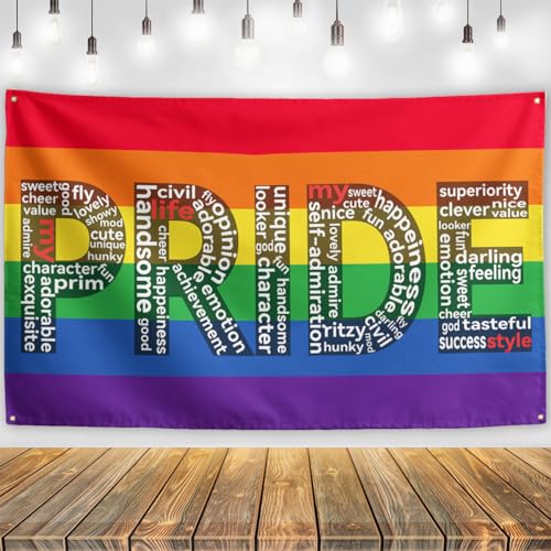 DPKOW 25 Pièces LGBTQ Drapeau Décorations, Gay Pride Bannière Arc-en-Ciel LGBT Bâton Drapeaux de fierté de Lesbiennes Bisexuels Transgenre Pansexuel Progrès pour Les Accessoires de Fête LGBTQ Pride