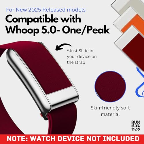 Image of Hydra Soft Wrist Strap for Whoop 5.0 One /Peak /Life MG Band Strap - Durable, Adjustable Fitness Tracker Strap | Breathable, Comfortable Bands for Workout, Sleep, and Health Monitoring (Device Not Included)