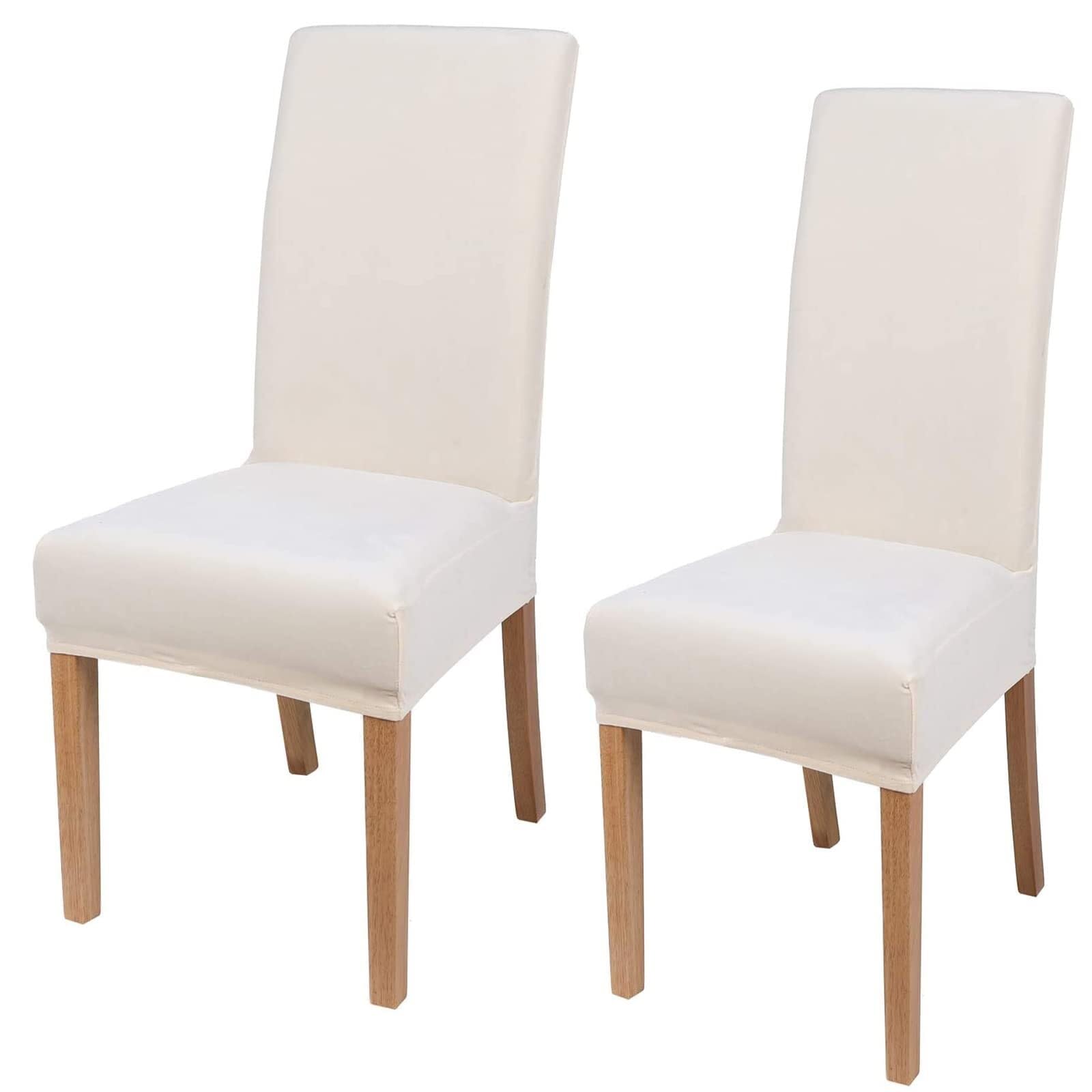 NMVAWIPT Velvet Stretch Dining Chair Covers Elastic Removable Washable Parsons Protectors For Room Hotel Wedding Banquet(#51,2pcs)