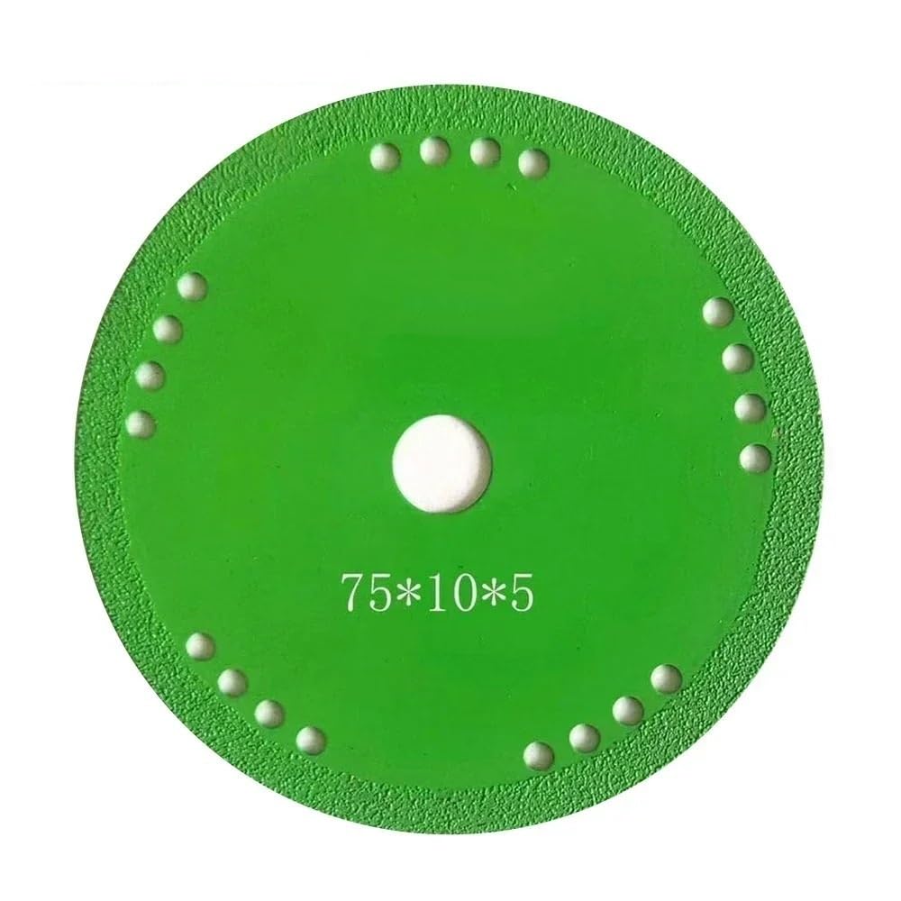 Diamentowe brzeszczoty do pił, 3-calowa specjalna tarcza tnąca 75 mm, diamentowa do szkła, jadeitu, płytek ceramicznych i marmuru(Green)
