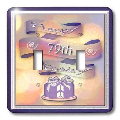 Interrupteur gâteau anniversaire 79 ans pour remplacer plaque murale triste