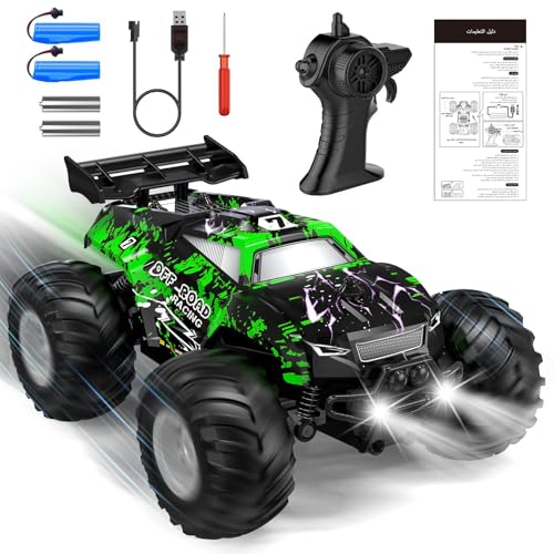 OMIRE Remote Control Car Toys 1:20 High Speed Off-road Remote Control Car 2.4Ghz Glow-up RC Cars with Body Lights & Headlights 20KM/H All Terrain Off-Road Monster Truck RC CAR Toys for Boys Kids