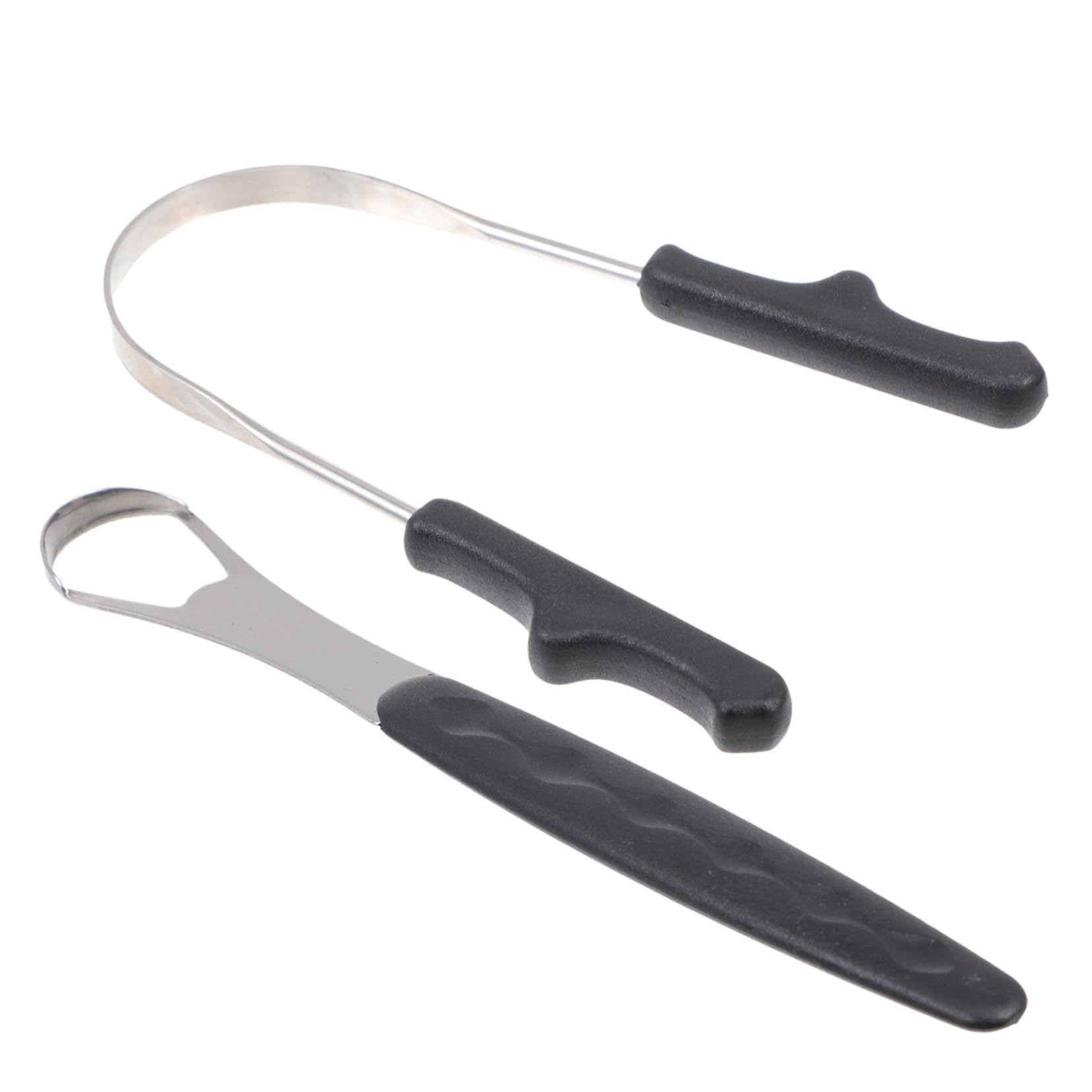 BEBEMOKO 1 Set Cleaning Brush Tools Scraper for Adults Stainless Steel Brush for Oral Care Oral Care Tool Reusable Stainless Steel Coating Brush Black Pp