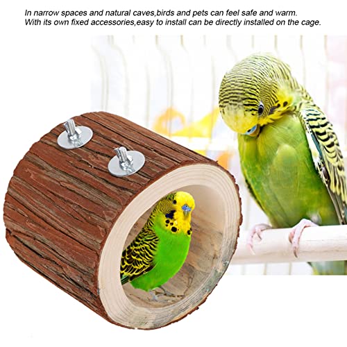 Hamster Tunnel, Small Pet Wooden Chew Toy Hideaway Bird Exercise Tube Tree Hole for Hamster Squirrel - Image 2