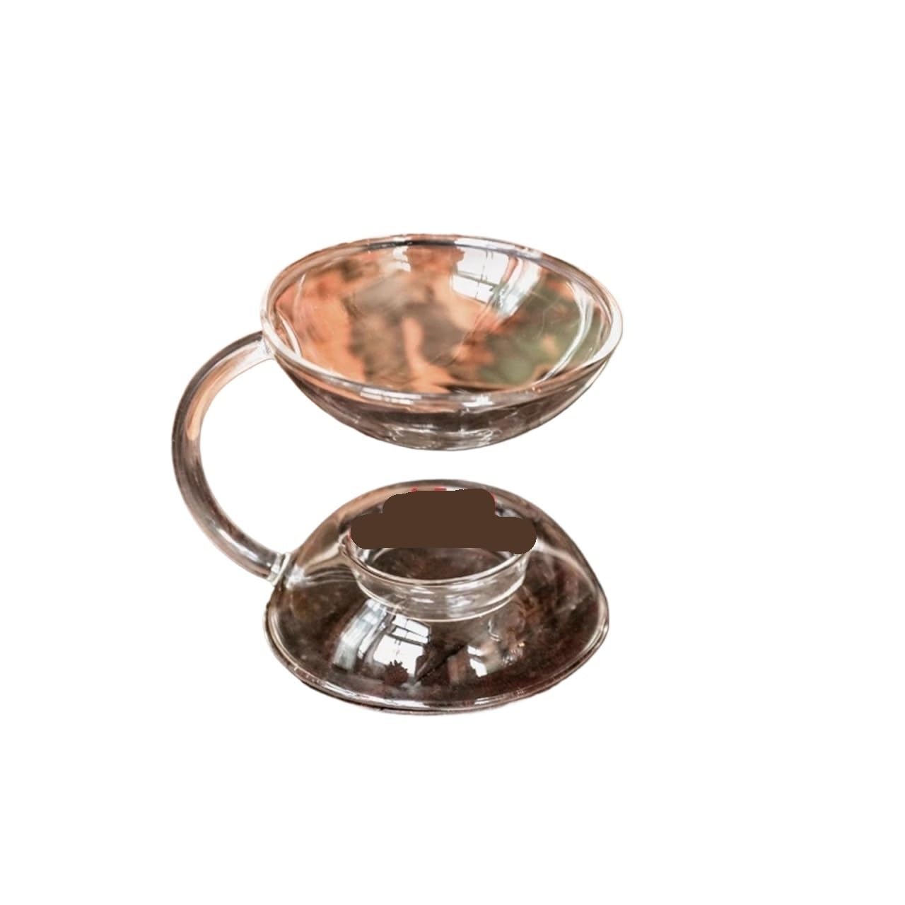 1/2PCS Transparent Glass Aromatherapy Tray Incense Burner Essential Oil Dispenser Candle Holder Candlestick Holders(2PCS)