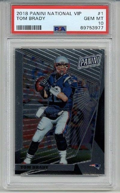 2018 Panini National Vip #1 Tom Brady Card Patriots Psa 10 Mint Low Pop Rare - Football Cards