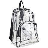 Eastsport Clear Backpack, Black Trim