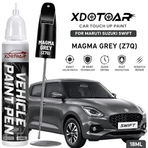 Image of XDOTOAR Car Touch Up Paint for Maruti Suzuki Swift Magma Grey (Z7Q) | 2K Paint Technology | Exact Color Match | Car Scratch Repair Paint Pen | Automotive Touch Up Paint | Quick Drying | Rust Protection | 18ml