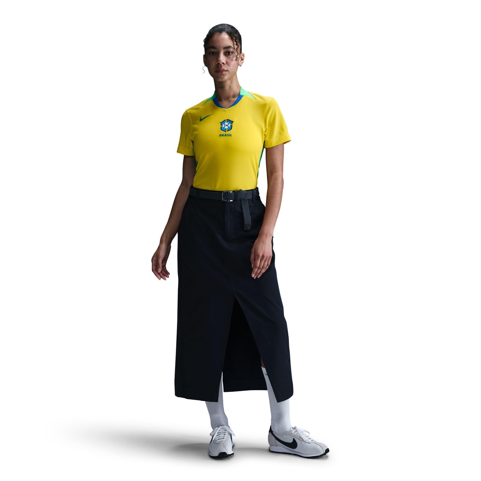 Nike Brasilien 2025 Stadium Home (Frauenteam) Nike Dri-Fit Replika-fußballtrikot für Damen Nike Maglia da Calcio Dri-Fit (Donna) Donna