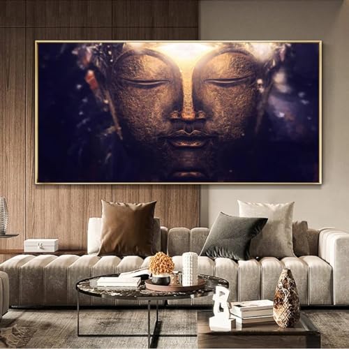 Bouddha peinture abstraite pour illuminer un salon sombre