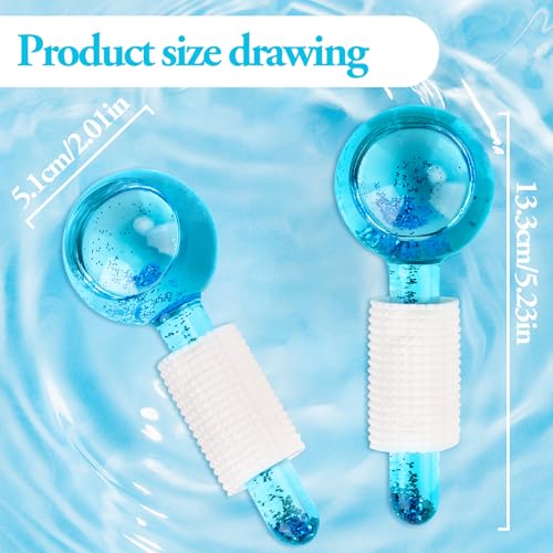 Facial Ice Globes,Eisroller Gesicht Facial Roller Massagegeräte, Kühlende Massagebälle für Gesicht für kalte Haut, straffen die Haut, reduzieren Schwellungen und Augenringe