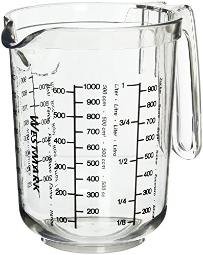 Westmark Gerda Messbecher 1l - Messskalen für Gramm (für Mehl, Zucker, Reis und Grieß), Liter & Milliliter - Made in...