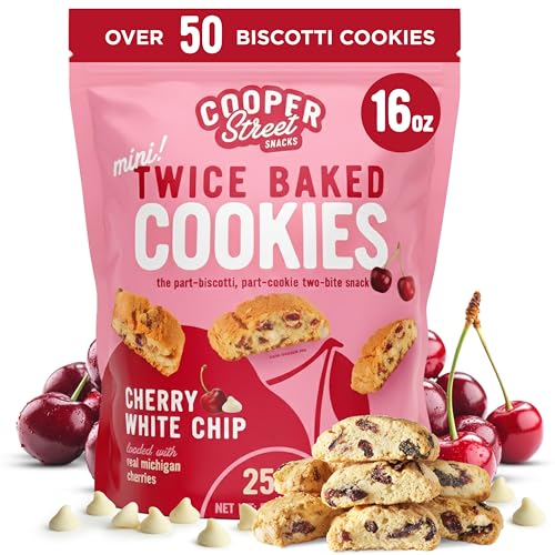 Image of Cooper Street Cherry White Chip Mini Biscotti Cookies, 1 lb