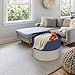 Eblog Cotton Rope Storage Bin - Large Woven Blanket Basket 22''x 22''x 14'' with Handle, Laundry & Pillow Basket for Living Room (Navy Blue)
