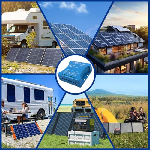 Y&H Bluetooth-Regler 30A PV max 50V Bluetooth-Solarregler 12V/24V Solarpanel-Regler Intelligente PWMs für Blei-Säure LiFePO4 und Lithium Batterien