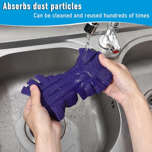 Image of 20Pcs Duster Refill Washable Fleece Refills Hand Dusters Cleaning Duster Pads, Fleece Refills Washable Dusters for Cleaning