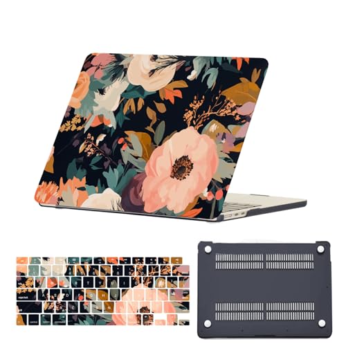 Carcasa MacBook Pro 13 2015 A1502 para solucionar desgaste con estilo de flor