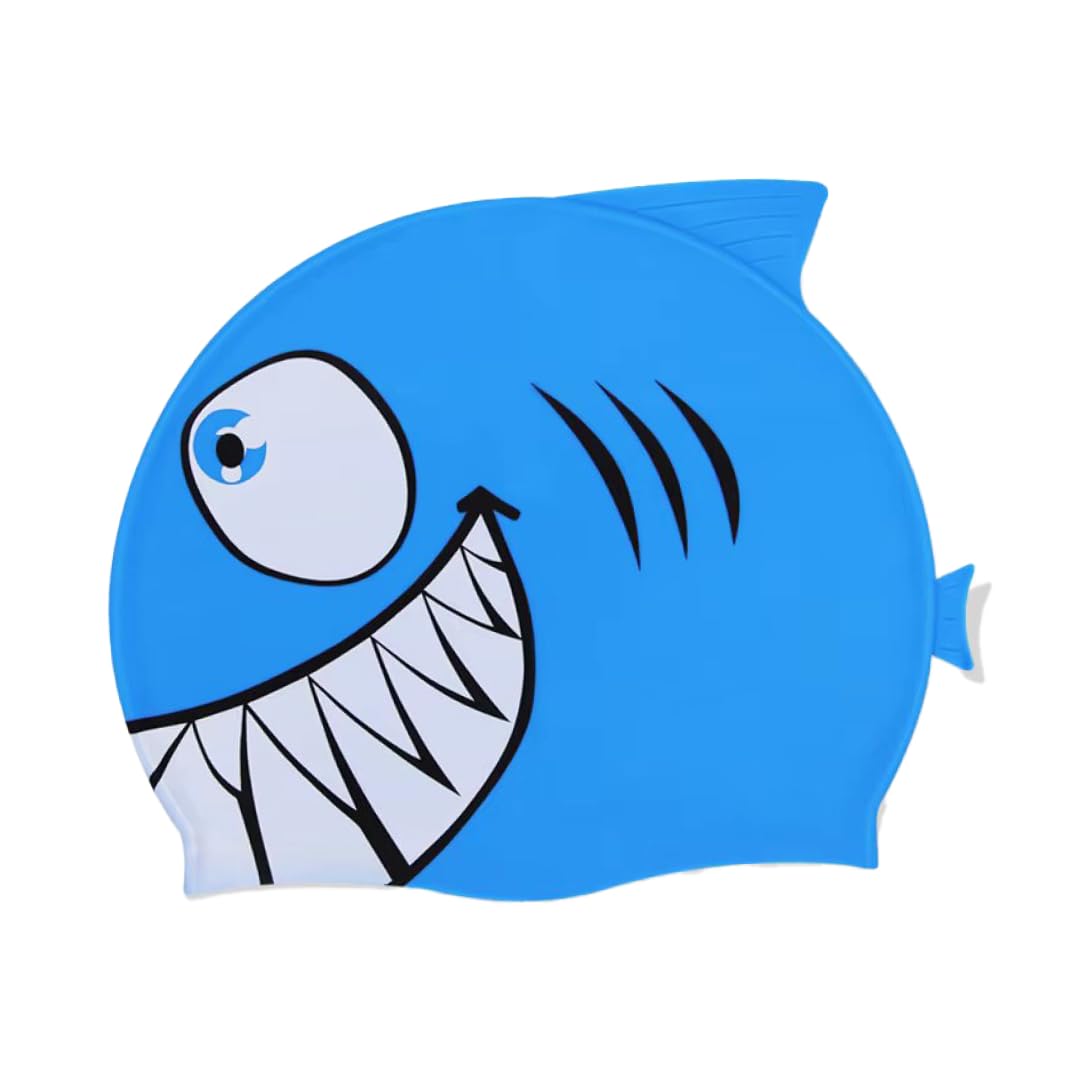 kina - Cuffia da Nuoto Bambini per Piscina, in Silicone, Ipoallergenica, Elastica e Soffice al tatto per Capelli corti e lunghi