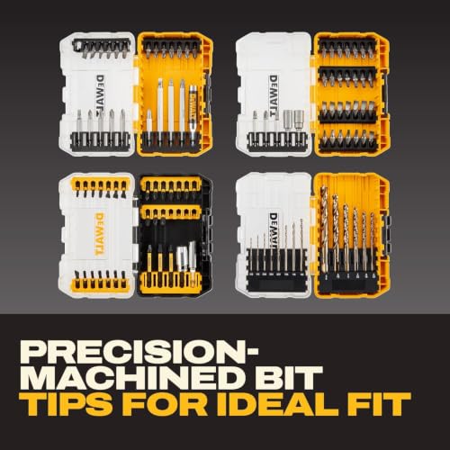 DEWALT Screwdriver Bit Set, 100 Pc Impact Driver Bit Set with Drill Bits, Magnetic Holder and Nut Drivers, FlexTorq Impact Ready, ToughCase Included (DWA2FTS100) - image 7