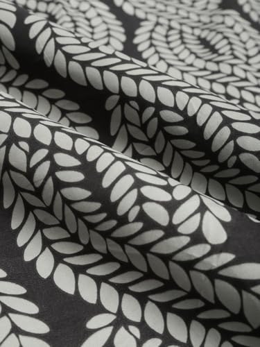 Image of ROSARAHOME 180 TC Microfiber Flat Queen Size Double Bed Bedsheet with 2 Pillow Cover| Bedsheet:240cmx225cm Pillow Covers:45cmx70cm,Floral Grey
