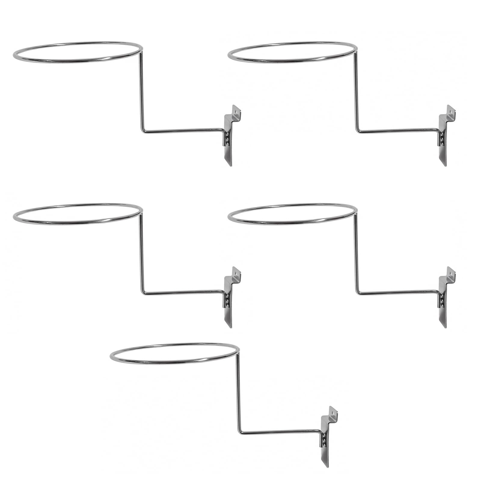 Display Stands Chrome Slatwall Large Millinery Arm In For Hats And Caps (J53l) (5)