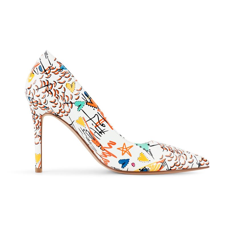 Image of Women's Stiletto High Heels Pumps for Women-4IN Pointed Toe Classic Pumps for Dress Party Wedding Evening Date Night Sexy Slip-On Shoes