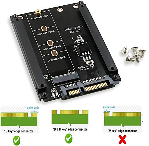 Alfais 4358 B+M Key M.2 Ngff Sdd To 2.5 SATA Hard Disk Çevirici