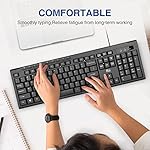 Rii RK907 Ultra-Slim Compact USB Wired Keyboard for Mac and PC,Windows 10/8 / 7 / Vista/XP (Black) (1PCS) - Image 2