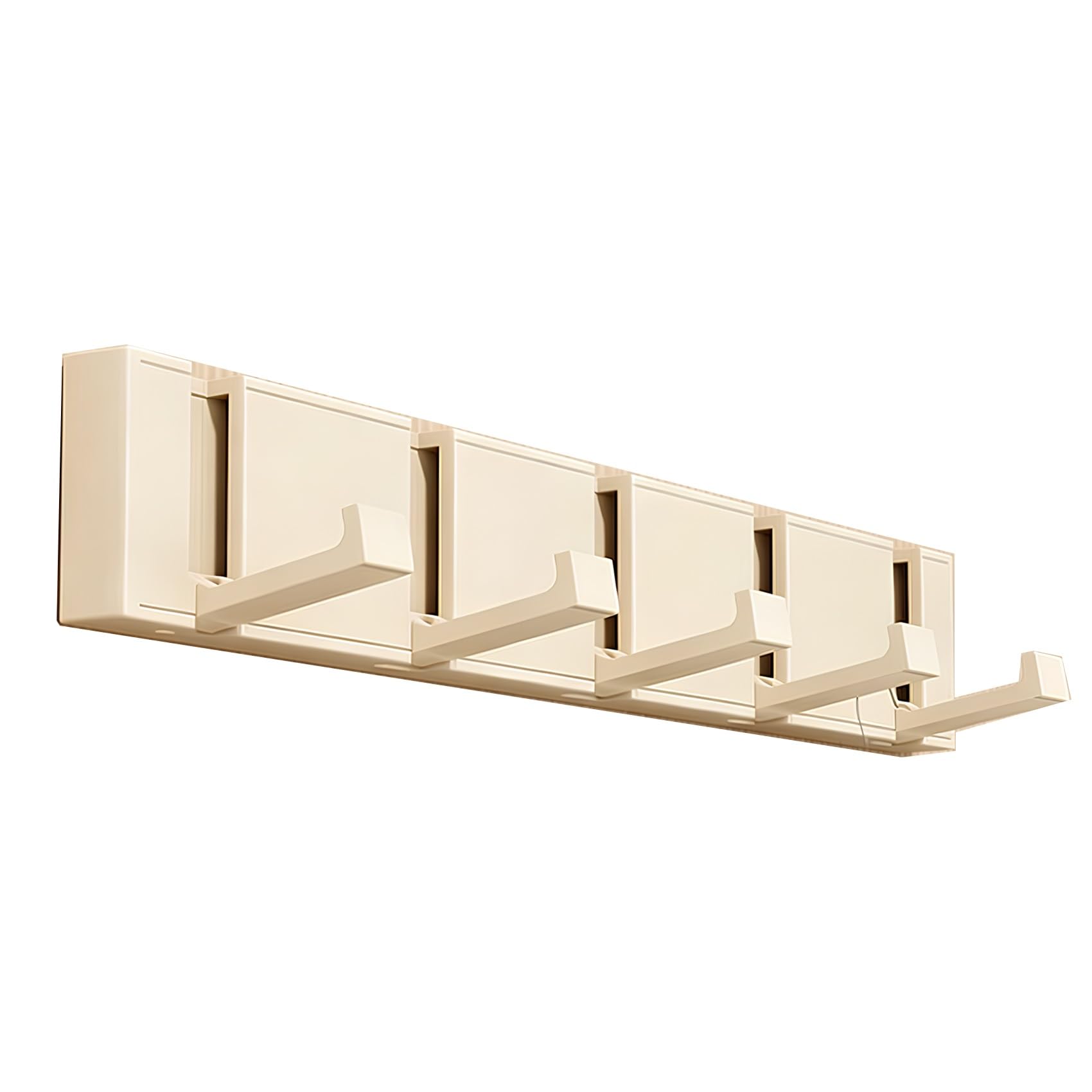 Tzufa White Foldable Coat Rack Wall Mounted Aluminum Coat Hooks Hanger Organizer