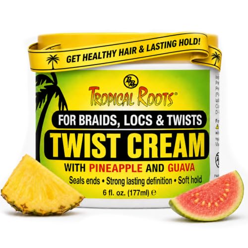 Bronner Bros Tropical Roots Twist Cream – Styling & Twisting Cream for Natural Hair, Braids, Locs...