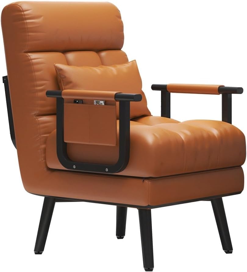 Chaise pliante gigogne en tissu technique haut de gamme marron terracotta