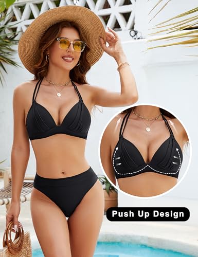 BMJL Womens Push Up Bikini Set Halter Two Piece Swimsuits Triangle Bathing Suits 2025 Cute Swimwear2