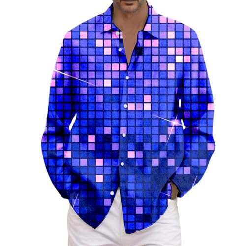 Camisa de manga corta con brillo de lentejuelas ideal para fiestas y clubes nocturnos