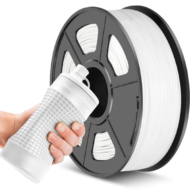 Image of JAYO White TPU Filament 1.75mm 1KG, Flexible 3D Printer Filament | Shore 95A, Strong Elasticity, Abrasion Resistance, Smooth Pringting, Fits Most FDM Printers