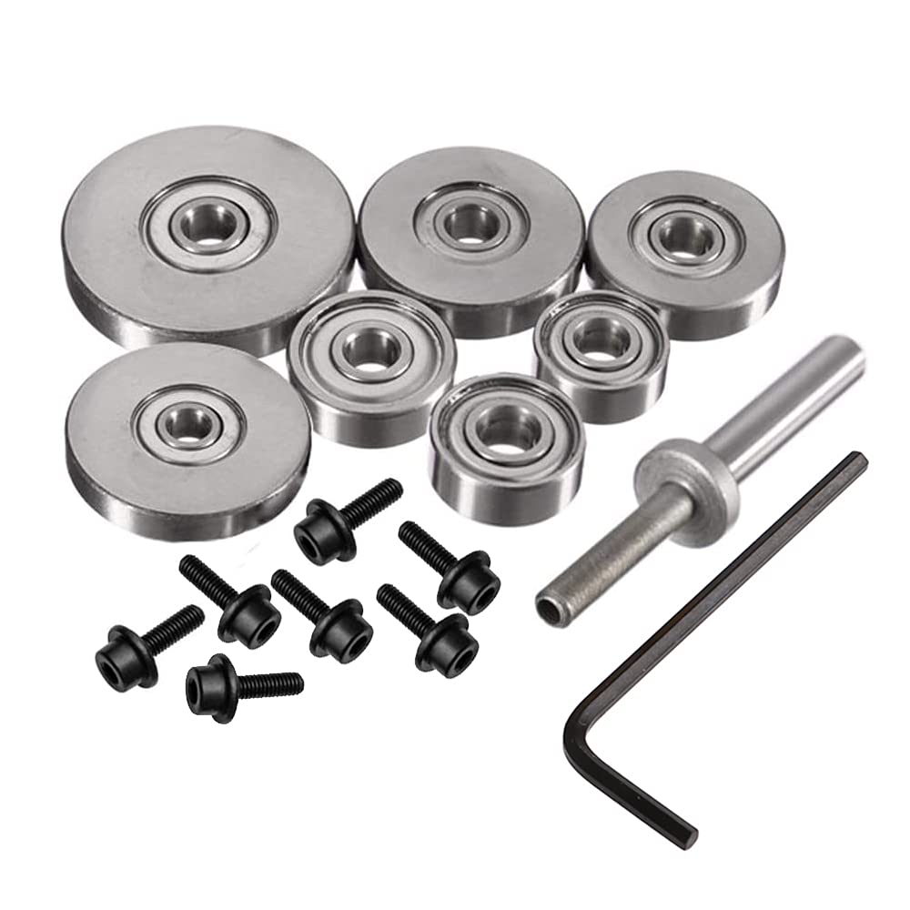 Pack De 10 Rodamientos De Guía Para Fresadora (12.7mm) + Llave Hexagonal – Repuesto Profesional De Acero