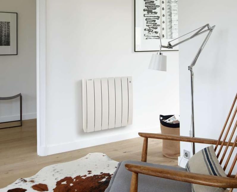 ACOVA Taiga radiator installed on a wall in a modern living room