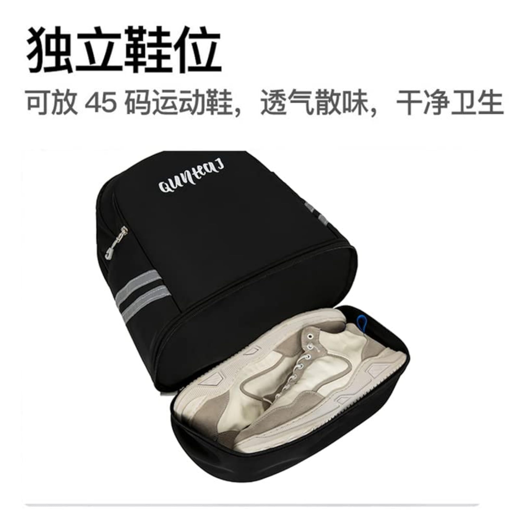 Sports Backpack with Shoe Compartment, Reflective Design