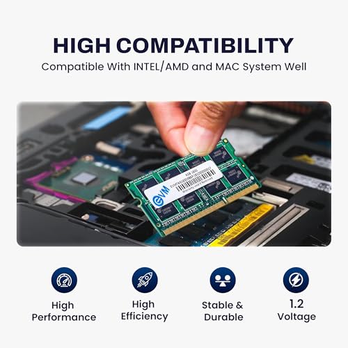 Image of EVM 4GB DDR3 Laptop RAM 1600MHz So-DIMM Memory - High-Speed Performance, Low Voltage Requirement - 10 Year Warranty (EVMT4G1600S86P)
