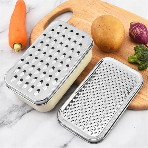 Rallador de queso con contenedor, acero inoxidable miniatura 2