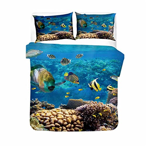 Goodbath Juego de funda Duver, juego de cama de 3 piezas con 2 fundas de almohada (multicolor, King) Cover