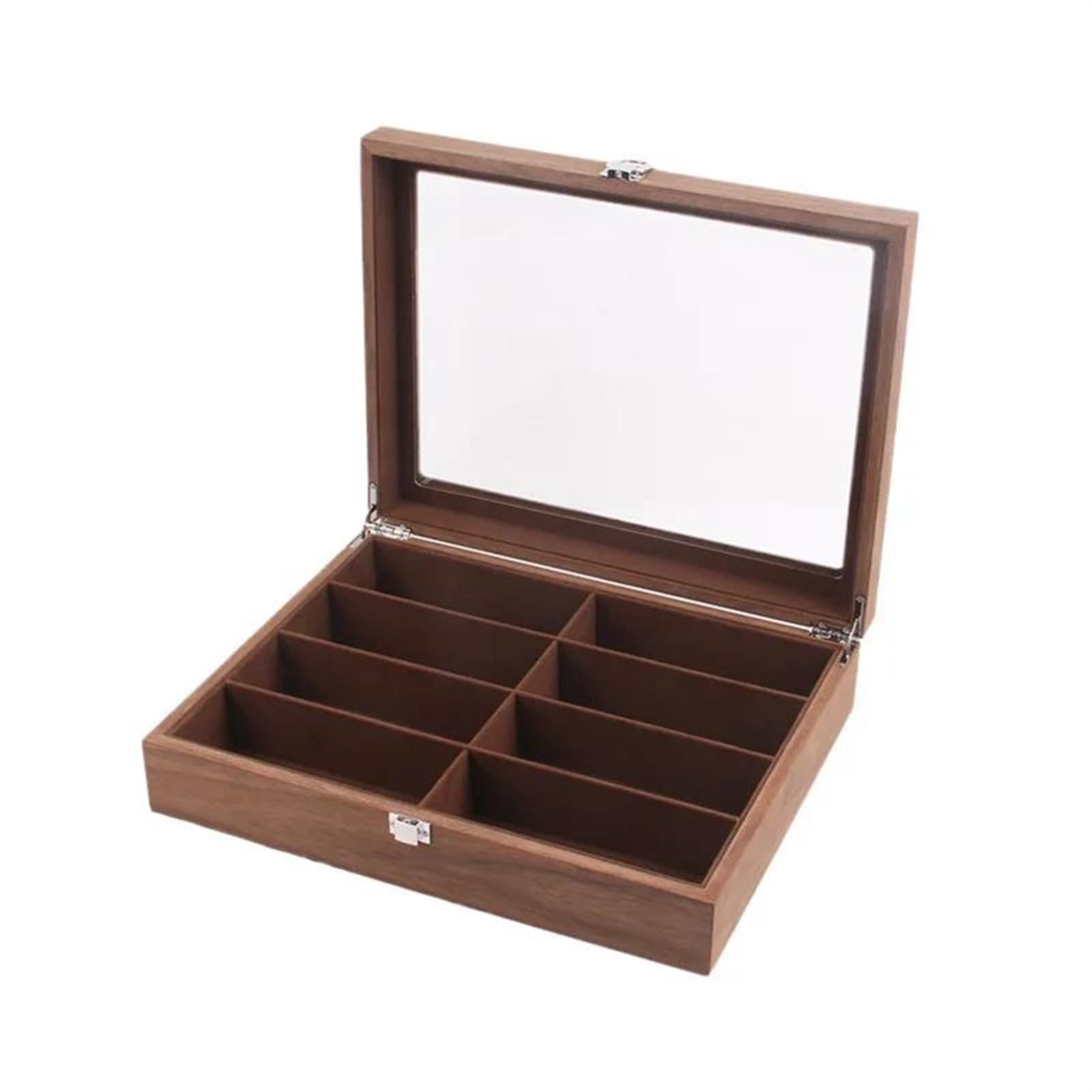 Schmuckaufbewahrung Vintage Holz Brillen Aufbewahrungsbox Holz Schmuck Sonnenbrille Brillen Brillen Vitrine Halter Organizer Geschenkbox Schmuckbox Schmuckkästchen Klein(B)