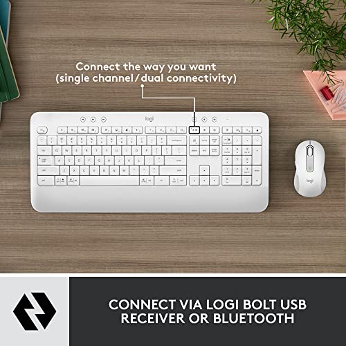 Image of Logitech Signature MK650 Combo for Business, Wireless Mouse and Keyboard, Logi Bolt, Bluetooth, SmartWheel, Globally Certified, Windows /Mac /Chrome /Linux - Off-White