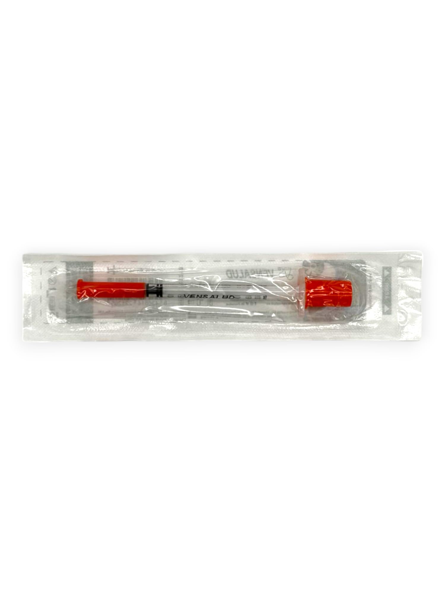 VENSALUD Lot de 100 outils de mesure de 0,5 ml, sans latex, cône Luer central, usage vétérinaire, laboratoire, alimentation pour animaux de compagnie 30 g x 5/16 mm Précision des doses