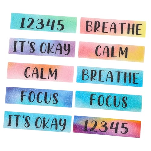 VILLCASE 10pcs Fidget Textured Sticker Calm Stickers Sensory Strips Rough Texture