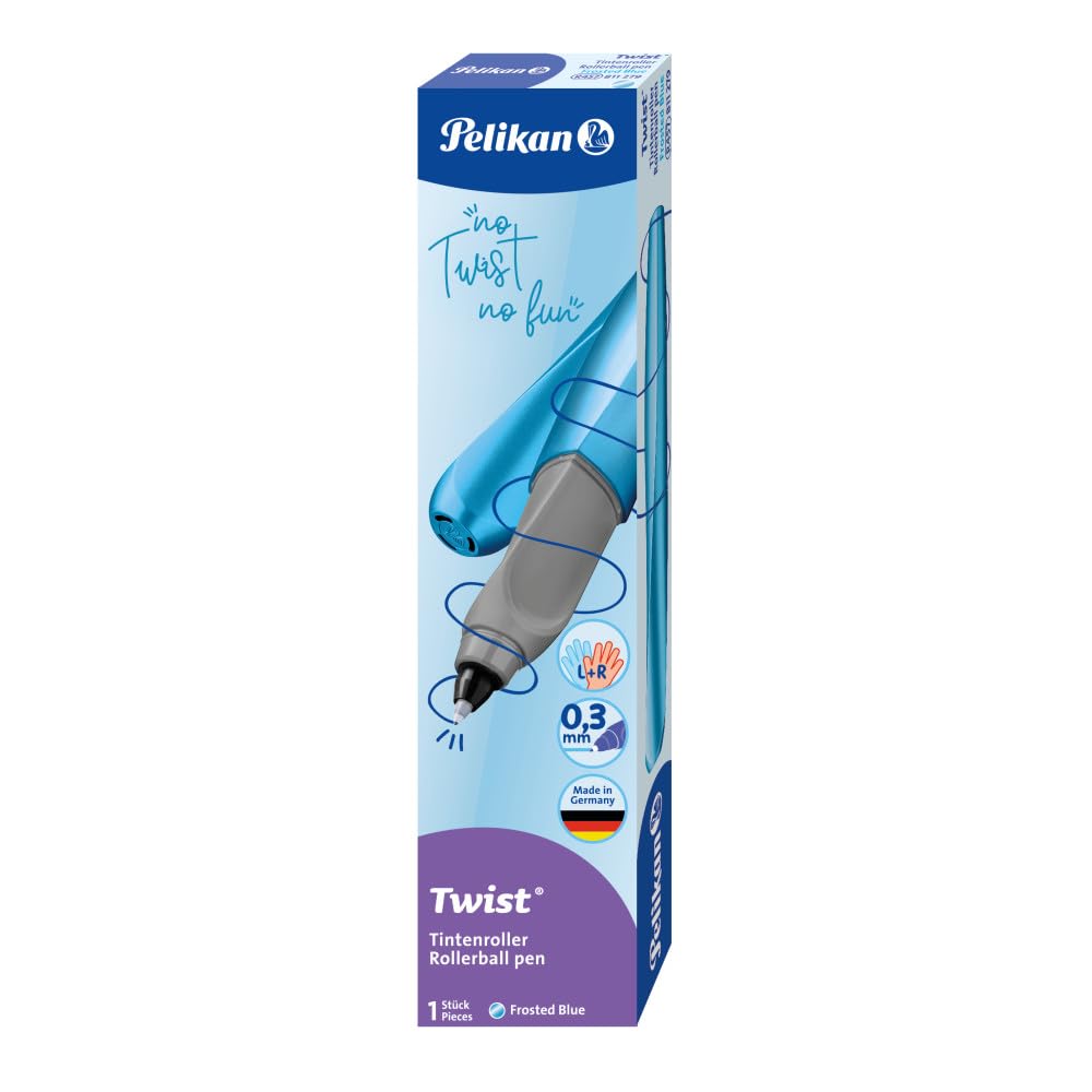 Pelikan Twist Frosted Blue Penna Roller Sferografica Ergonomica Punta M Indeformabile Ricaricabile