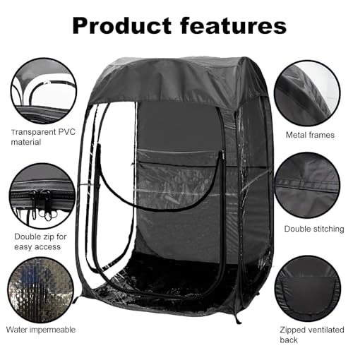 Carpa deportiva plegable para 1 persona color negro miniatura 3