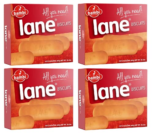 Bambi Lane Ground Biscuits - Each package 1 LB 5 OZ . (600gr) (Lane 4 PACK)